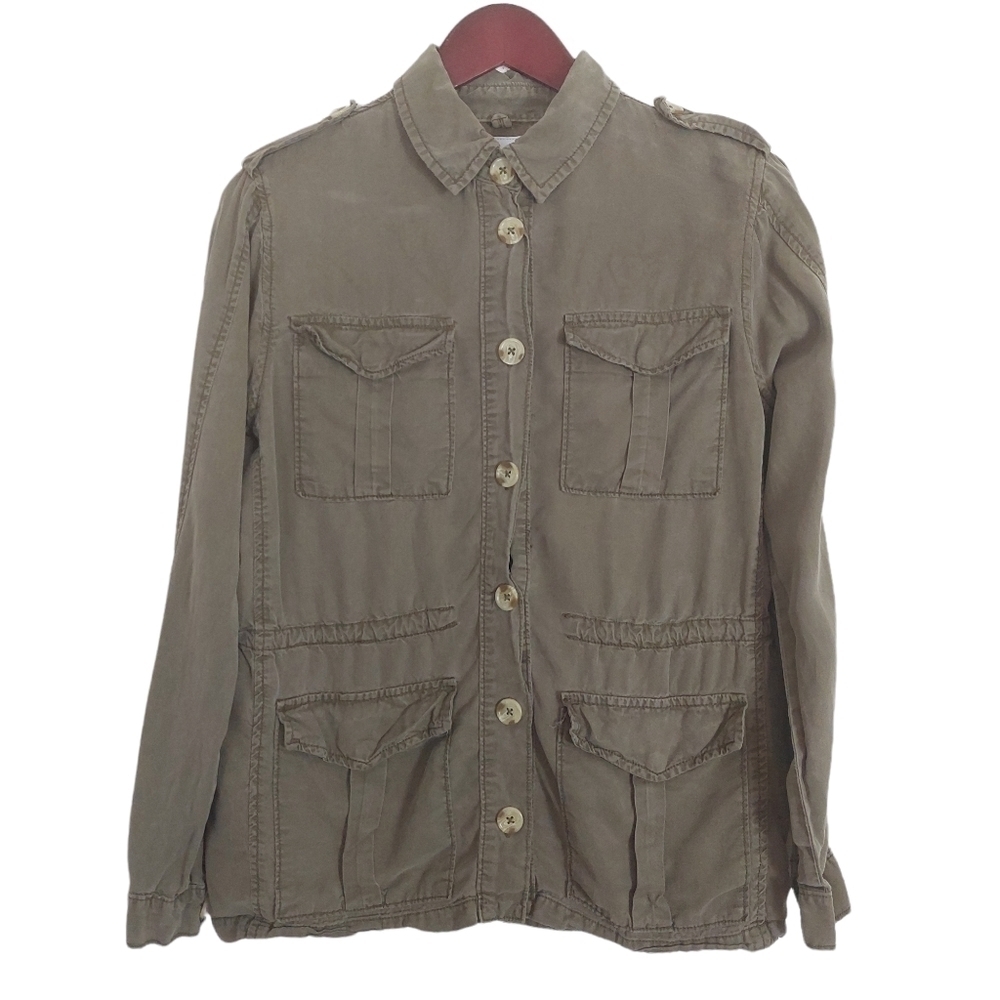 Buckle Daytrip Jacket Green Military Utility Tencel Lightweight‎ Shirt Jacket M.